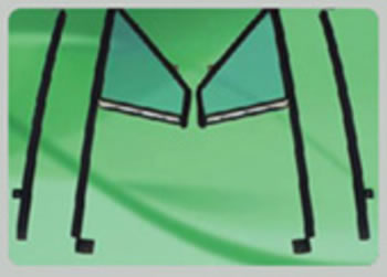 BJC213吉普車門前角窗總